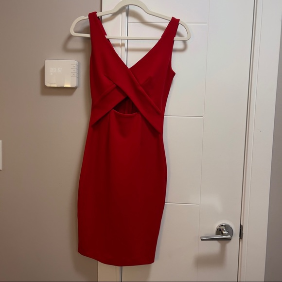 Dynamite red midi dress sz xs - Picture 1 of 5